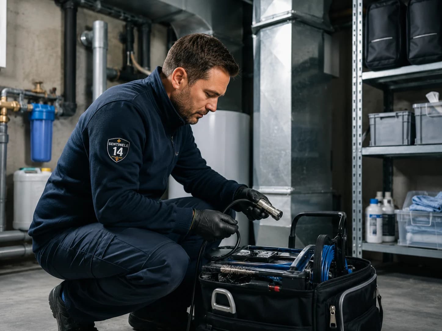 Équipements professionnels pour inspection et entretien des réseaux en copropriété