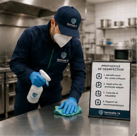 Protocole de désinfection des surfaces critiques en cuisine professionnelle